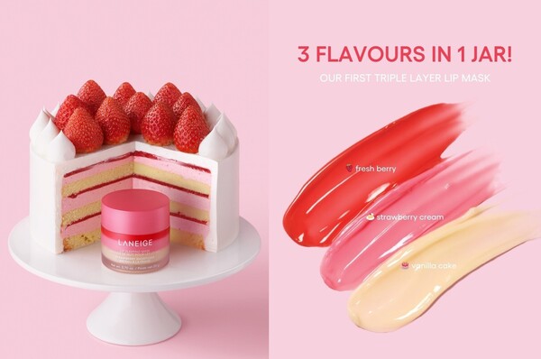 아모레퍼시픽의 화장품 브랜드 라네즈가 호주 현지에 낸 ‘스트로베리 쇼트케이크 립 슬리핑 마스크(Strawberry Shortcake Lip Sleeping Mask)’의 제품 광고 이미지. 해당 제품은 라네즈가 입점해 있는 호주와 뉴질랜드의 세포라 온·오프라인 매장에서 구매가 가능하다. [사진=라네즈 호주·뉴질랜드 인스타그램]