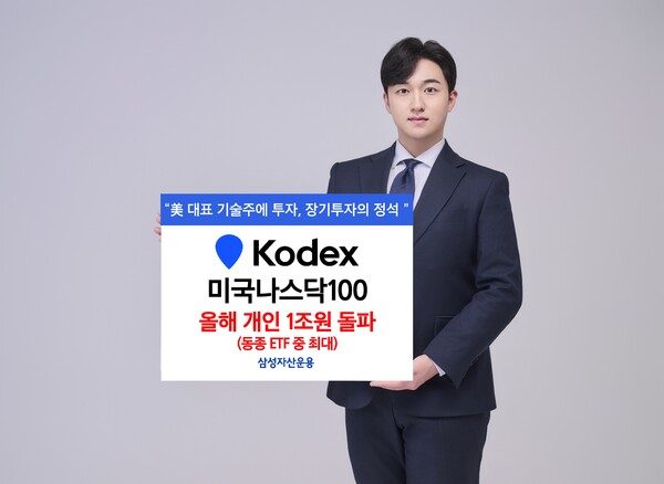 삼성자산운용은 ‘KODEX 미국나스닥100’ ETF의 올해 개인 순매수 규모가 1조1375억원을 기록했다고 17일 밝혔다. [사진=삼성자산운용]