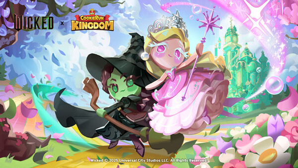 모바일 RPG 쿠키런: 킹덤이 세계적인 뮤지컬 영화 ‘위키드’와 콜라보를 다음달까지 진행한다.[사진=데브시스터즈]