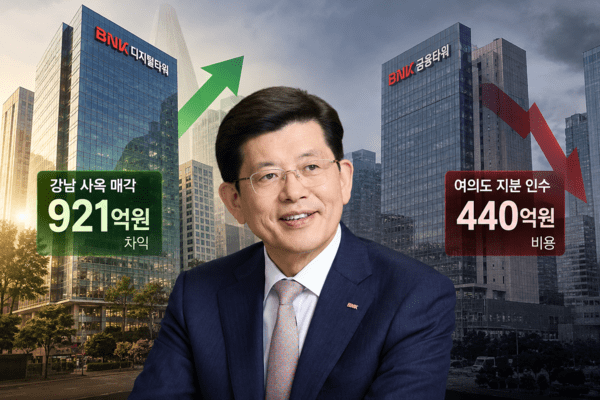 강남 팔아 번 돈, 여의도서 다 까먹었다...BNK 빈대인 2기, '부동산 잔혹... - 뉴스 썸네일 이미지