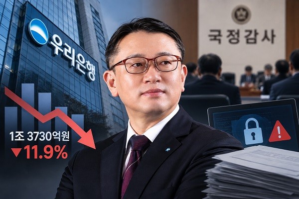 '실적 기대 이하·보안 구멍' 우리은행 경고등...정진완의 연임 '외통수... - 뉴스 썸네일 이미지